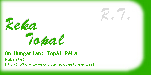 reka topal business card